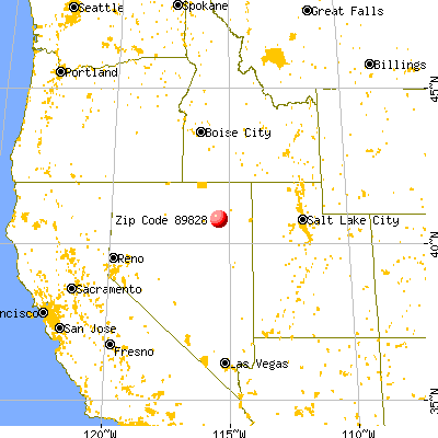 Lamoille, NV (89828) map from a distance