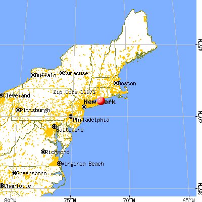 Southold, NY (11971) map from a distance