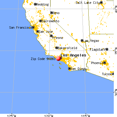 Malibu, CA (90263) map from a distance