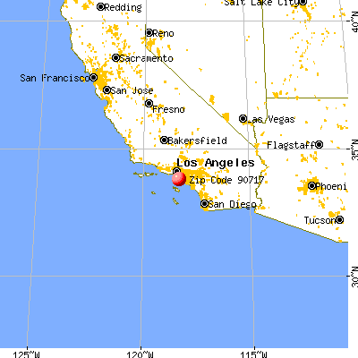 Lomita, CA (90717) map from a distance