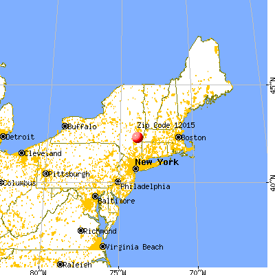 Athens, NY (12015) map from a distance