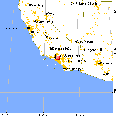 Monrovia, CA (91016) map from a distance