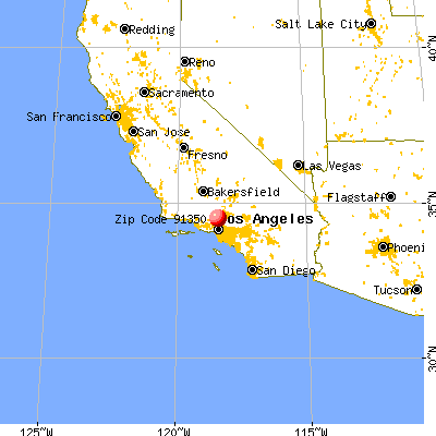 Santa Clarita, CA (91350) map from a distance