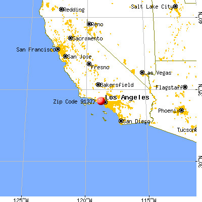 Oak Park, CA (91377) map from a distance