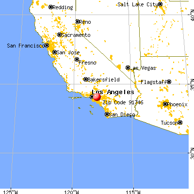 Industry, CA (91746) map from a distance