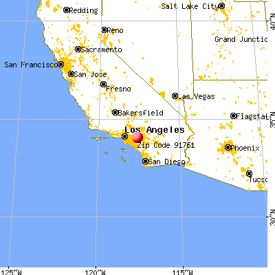 Ontario, CA (91761) map from a distance