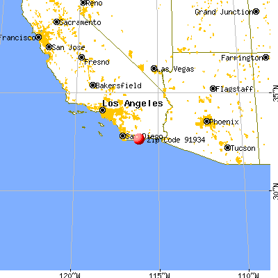Jacumba, CA (91934) map from a distance