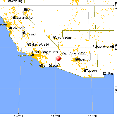 Blythe, CA (92225) map from a distance