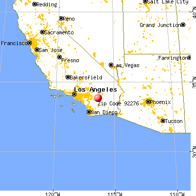 Thousand Palms, CA (92276) map from a distance