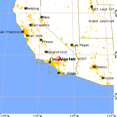 Apple Valley, CA (92307) map from a distance