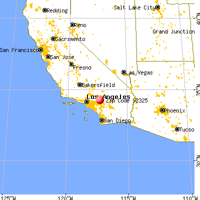 Crestline, CA (92325) map from a distance