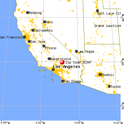 Barstow, CA (92347) map from a distance