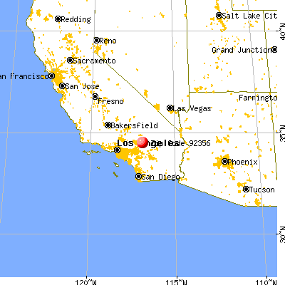 Lucerne Valley, CA (92356) map from a distance