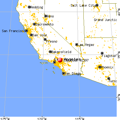 Wrightwood, CA (92397) map from a distance