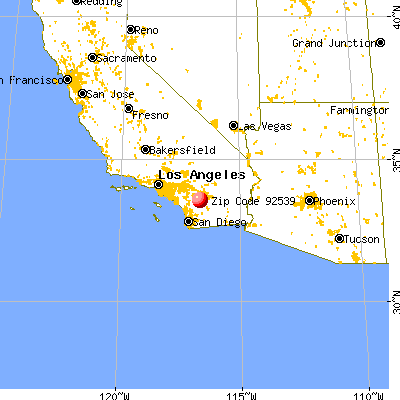 Anza, CA (92539) map from a distance