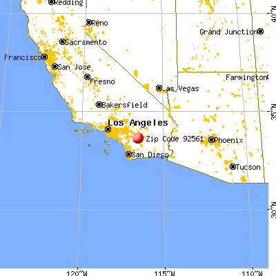 Idyllwild-Pine Cove, CA (92561) map from a distance