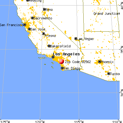 Murrieta, CA (92562) map from a distance