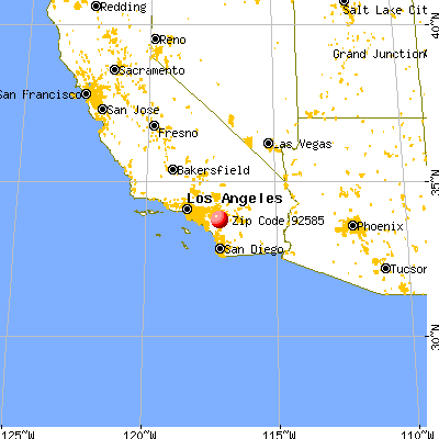 Menifee, CA (92585) map from a distance