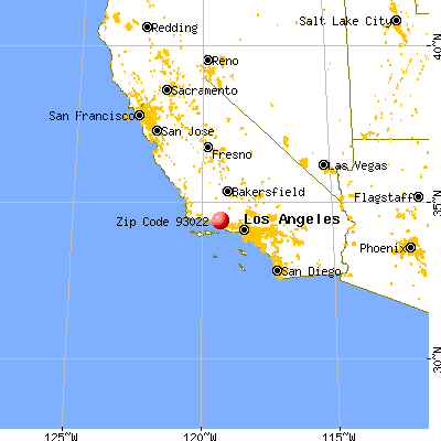 Oak View, CA (93022) map from a distance