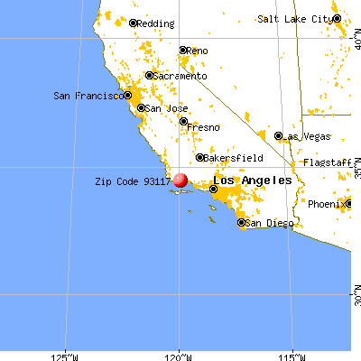 Goleta, CA (93117) map from a distance