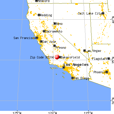 Buttonwillow, CA (93206) map from a distance