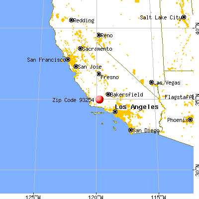 New Cuyama, CA (93254) map from a distance