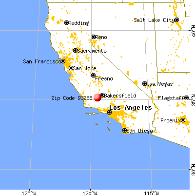 Taft, CA (93268) map from a distance