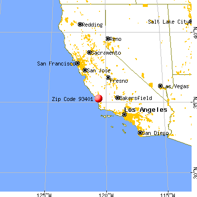 San Luis Obispo, CA (93401) map from a distance