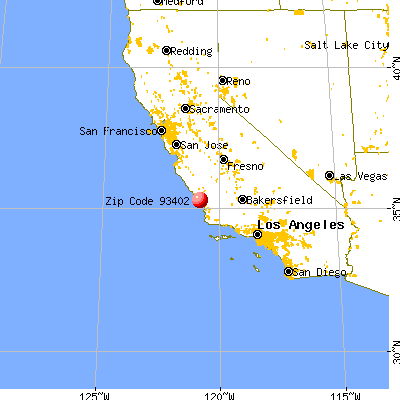 Los Osos, CA (93402) map from a distance