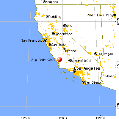 Creston, CA (93432) map from a distance