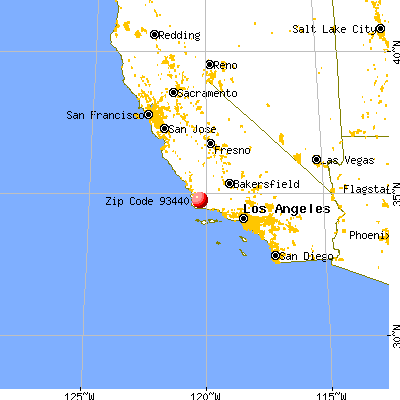 Los Alamos, CA (93440) map from a distance