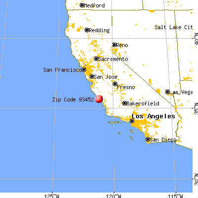San Simeon, CA (93452) map from a distance