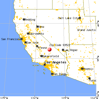 Darwin, CA (93522) map from a distance