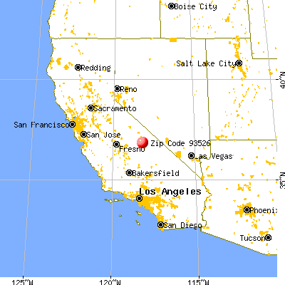 Independence, CA (93526) map from a distance