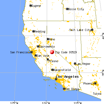 June Lake, CA (93529) map from a distance