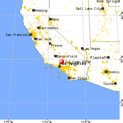 Lancaster, CA (93534) map from a distance