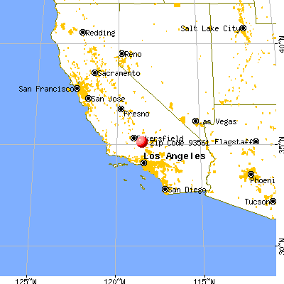 Bear Valley Springs, CA (93561) map from a distance