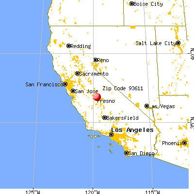 Clovis, CA (93611) map from a distance