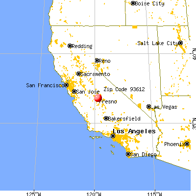 Clovis, CA (93612) map from a distance