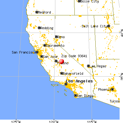 Squaw Valley, CA (93641) map from a distance