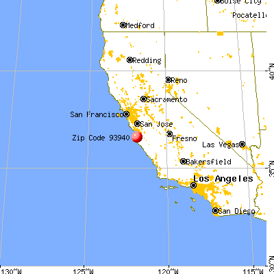 Monterey, CA (93940) map from a distance