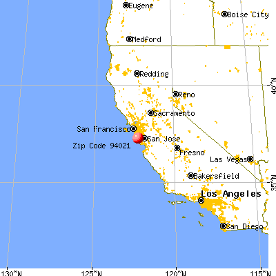 Loma Mar, CA (94021) map from a distance