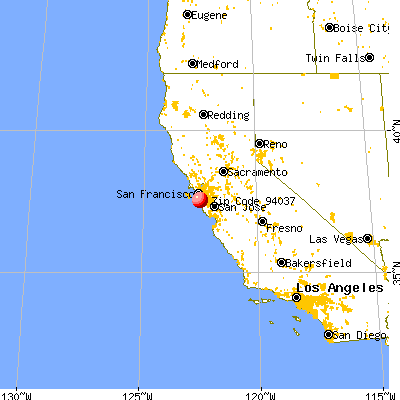 Montara, CA (94037) map from a distance