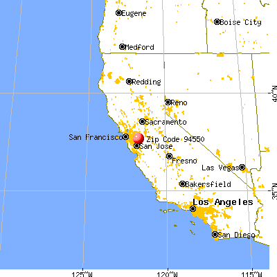 Livermore, CA (94550) map from a distance