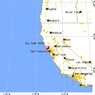 Bodega, CA (94922) map from a distance