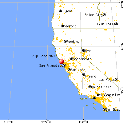 Dillon Beach, CA (94929) map from a distance