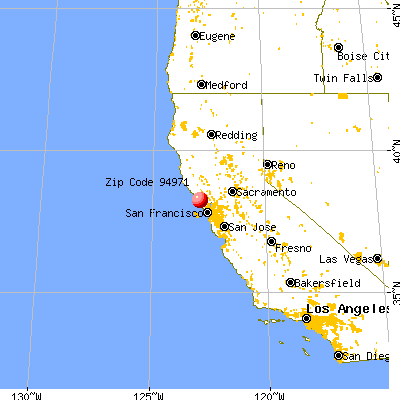 Dillon Beach, CA (94971) map from a distance