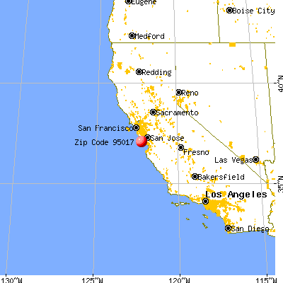 Davenport, CA (95017) map from a distance