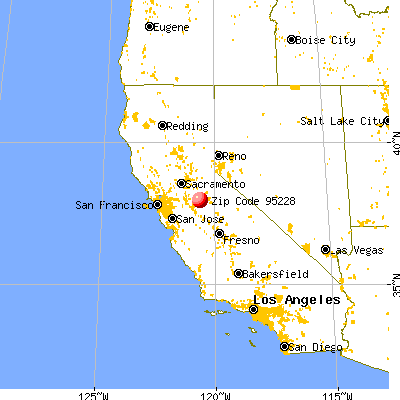 Copperopolis, CA (95228) map from a distance