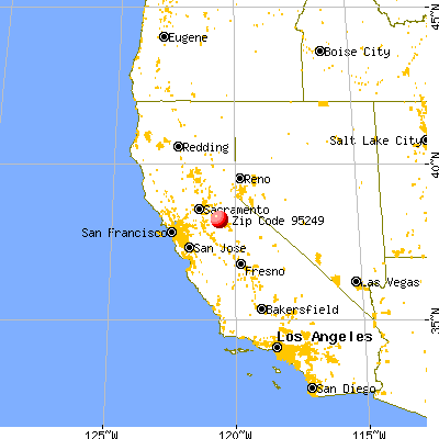 San Andreas, CA (95249) map from a distance